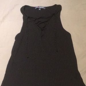 Black Tie-Up Tank